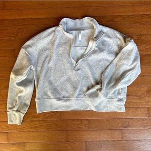 grey quarter zip sweater by Fabletics